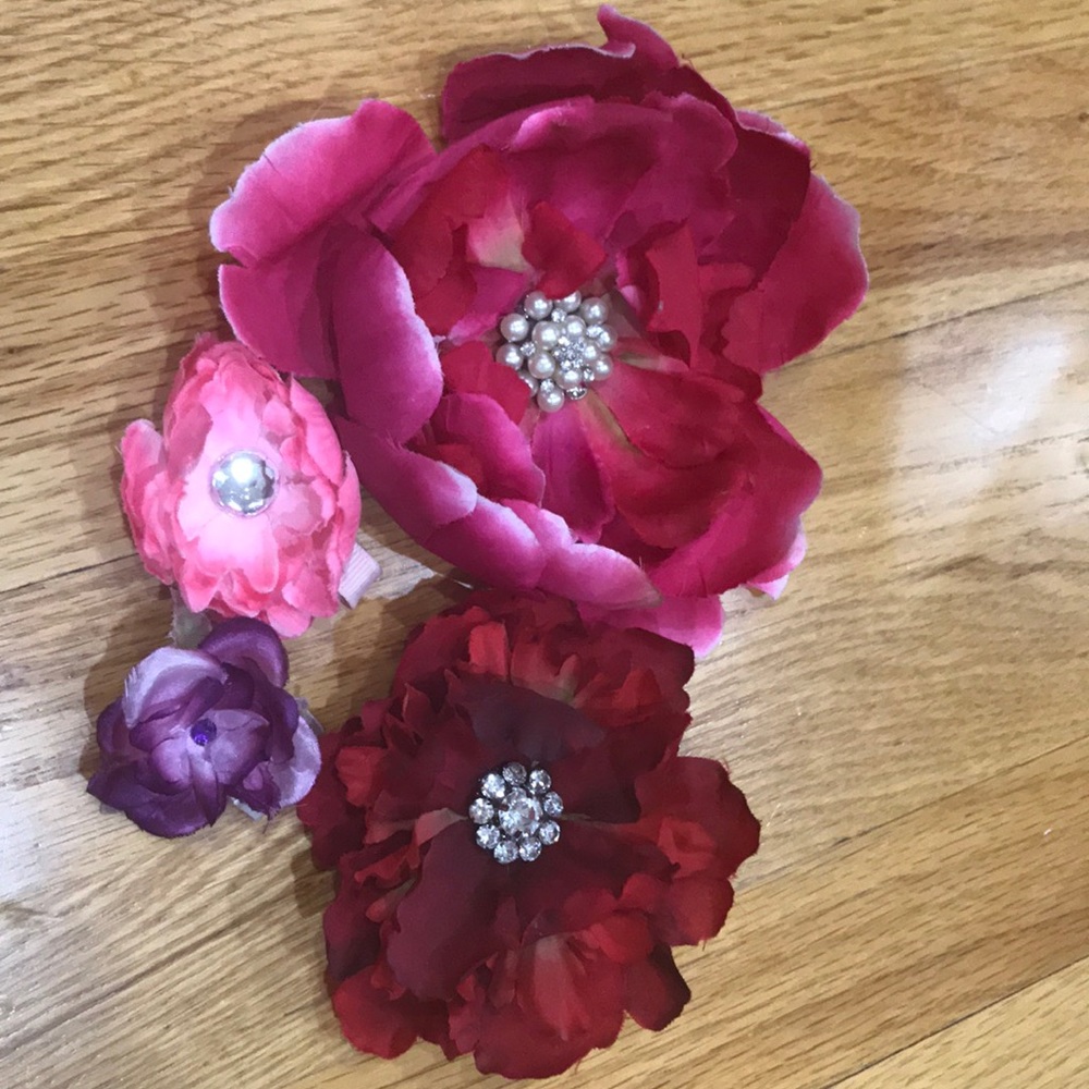 Little girls Flower hair clips